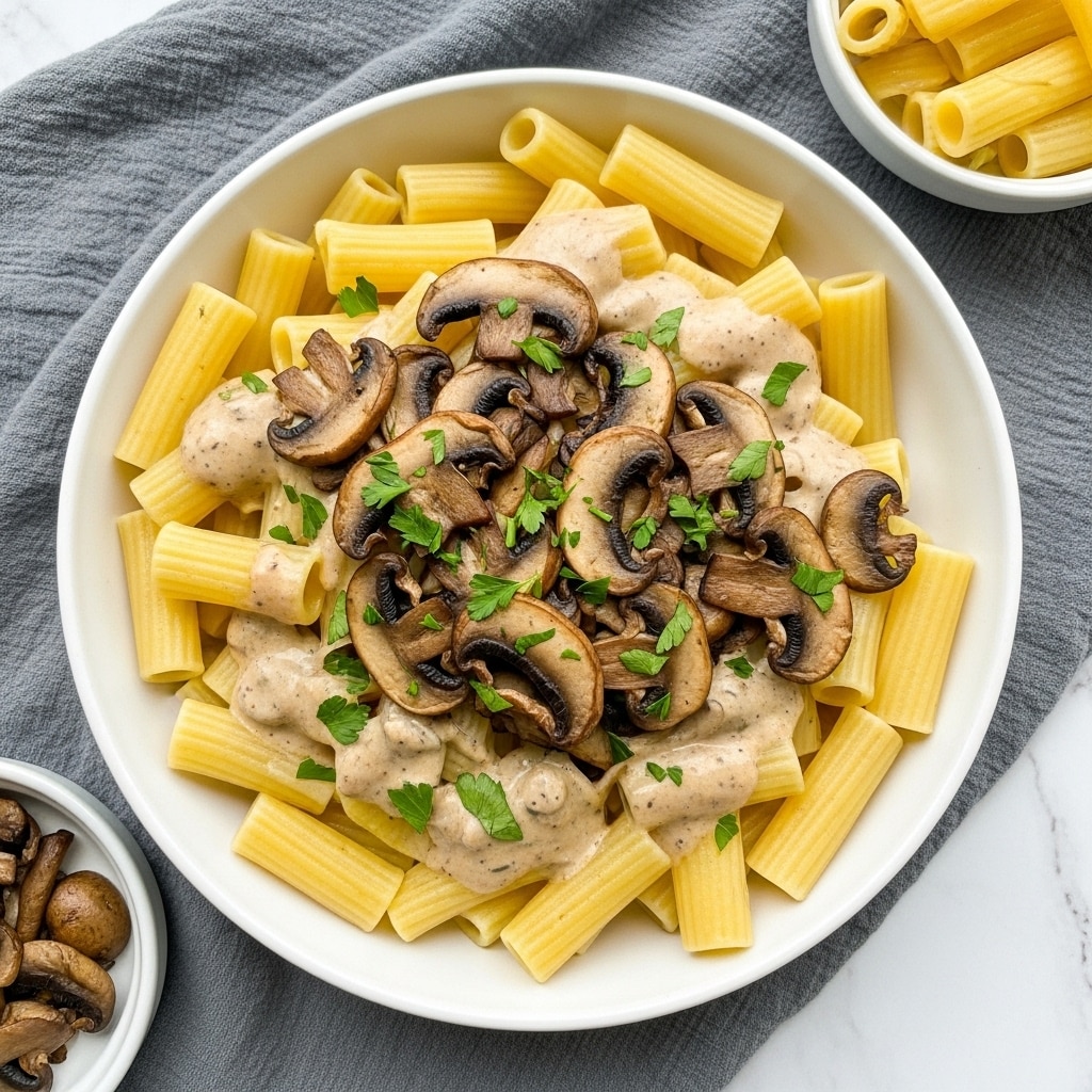 Creamy Mushroom Rigatoni Recipe
