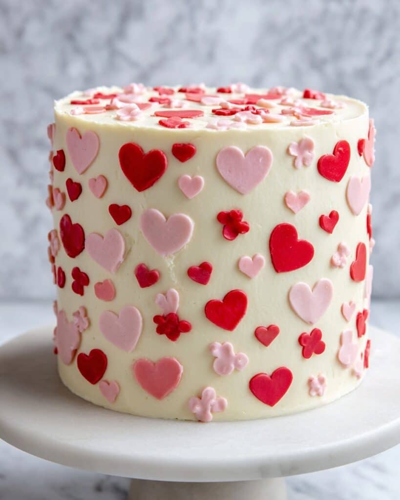 Pink Velvet Layer Cake with Cream Cheese Buttercream Frosting Recipe