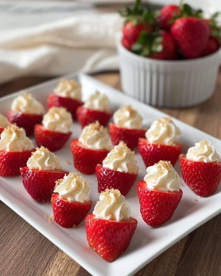 Deviled Cheesecake Stuffed Strawberries Recipe