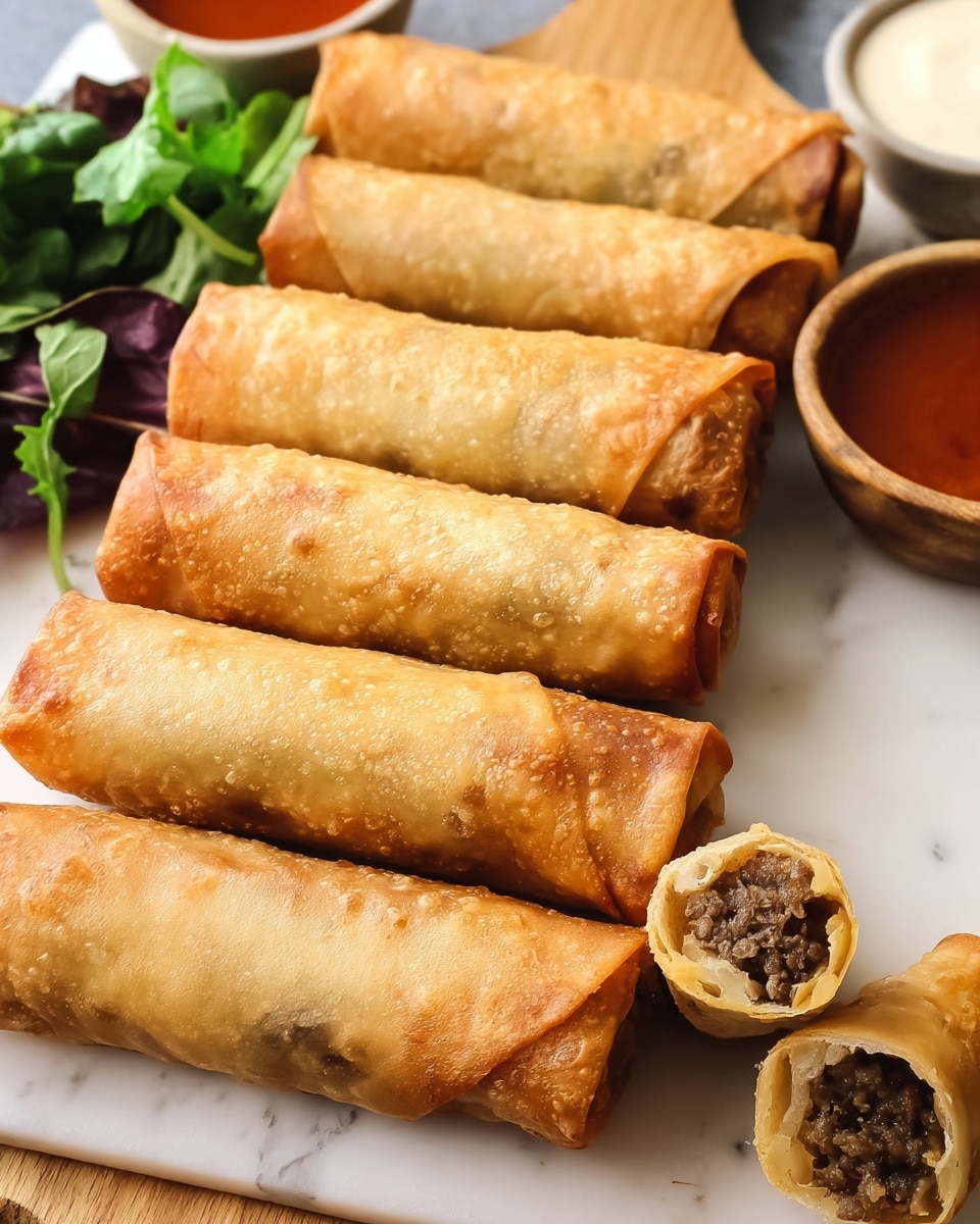 Cheeseburger Spring Rolls Recipe