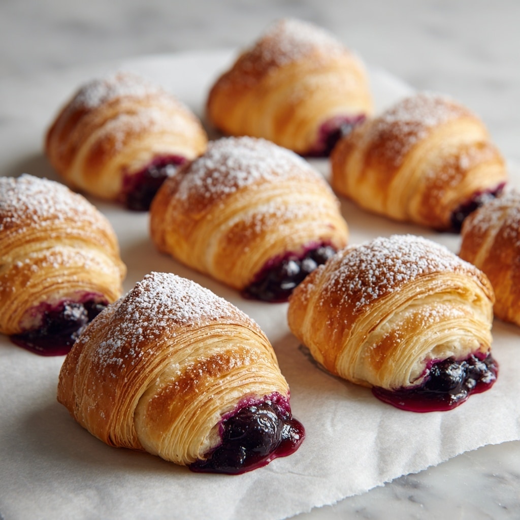 Blueberry Cream Cheese Puff Pastry Crescents Recipe