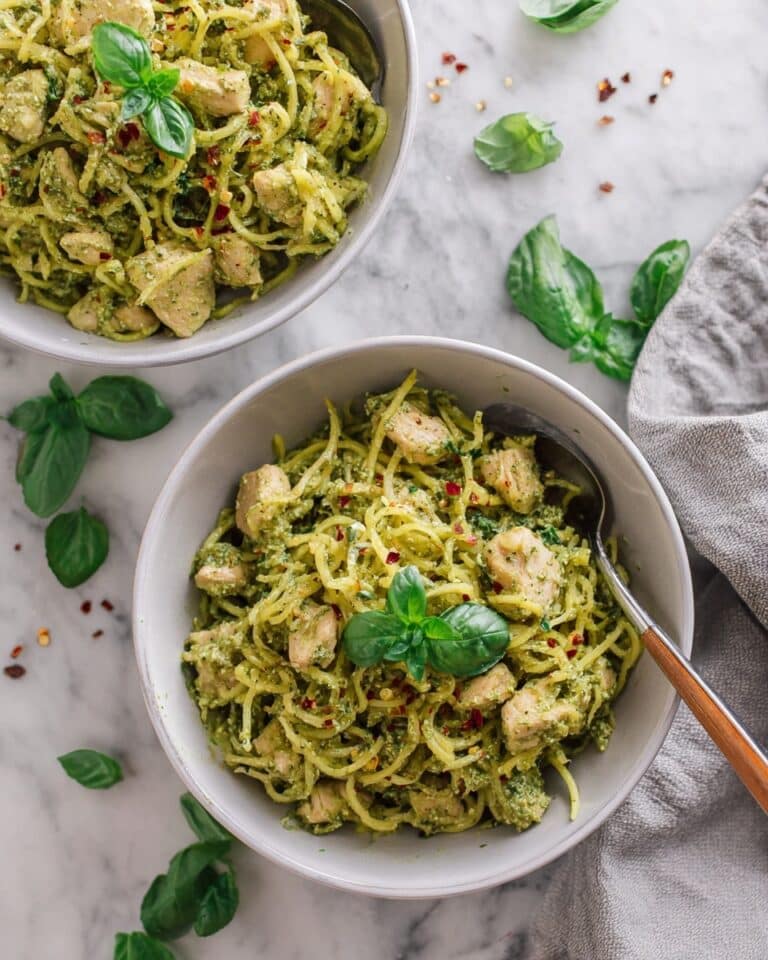 Chicken Pesto Spaghetti Squash Recipe