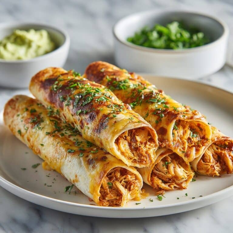 Crunchy Oven-Baked Chicken Taquitos Recipe