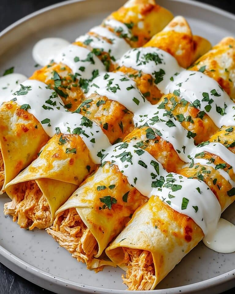 Baked Buffalo Chicken Taquitos Recipe