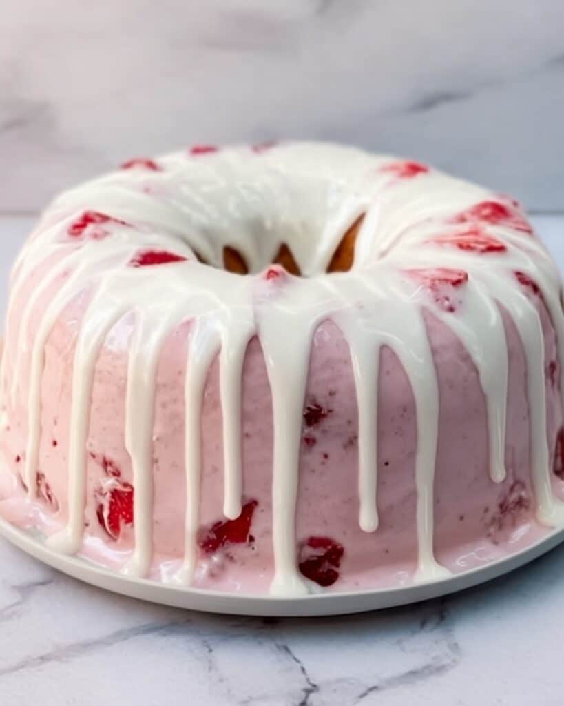 Homemade Strawberry Cream Cheese Pound Cake Recipe