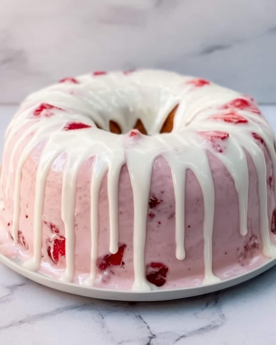 Homemade Strawberry Cream Cheese Pound Cake Recipe