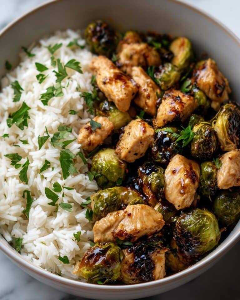 Air Fryer Sweet Chili Chicken with Crispy Brussels Sprouts Recipe